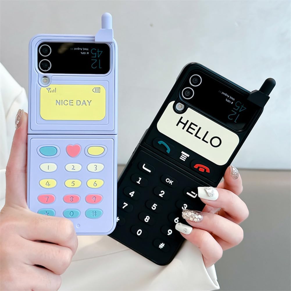 Funda protectora para Samsung Galaxy Z Flip 4 Kawaii para mujer, funda protectora para niñas para Samsung Galaxy Z Flip 4, diseño a prueba de