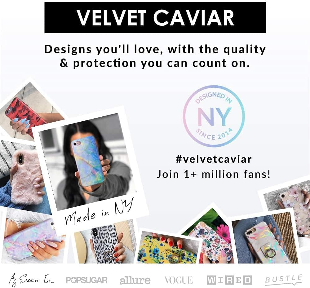 Velvet Caviar Funda compatible con iPhone 13 Pro Butterfly probada en caídas de 8 pies, bonita funda protectora transparente para teléfono para mujer