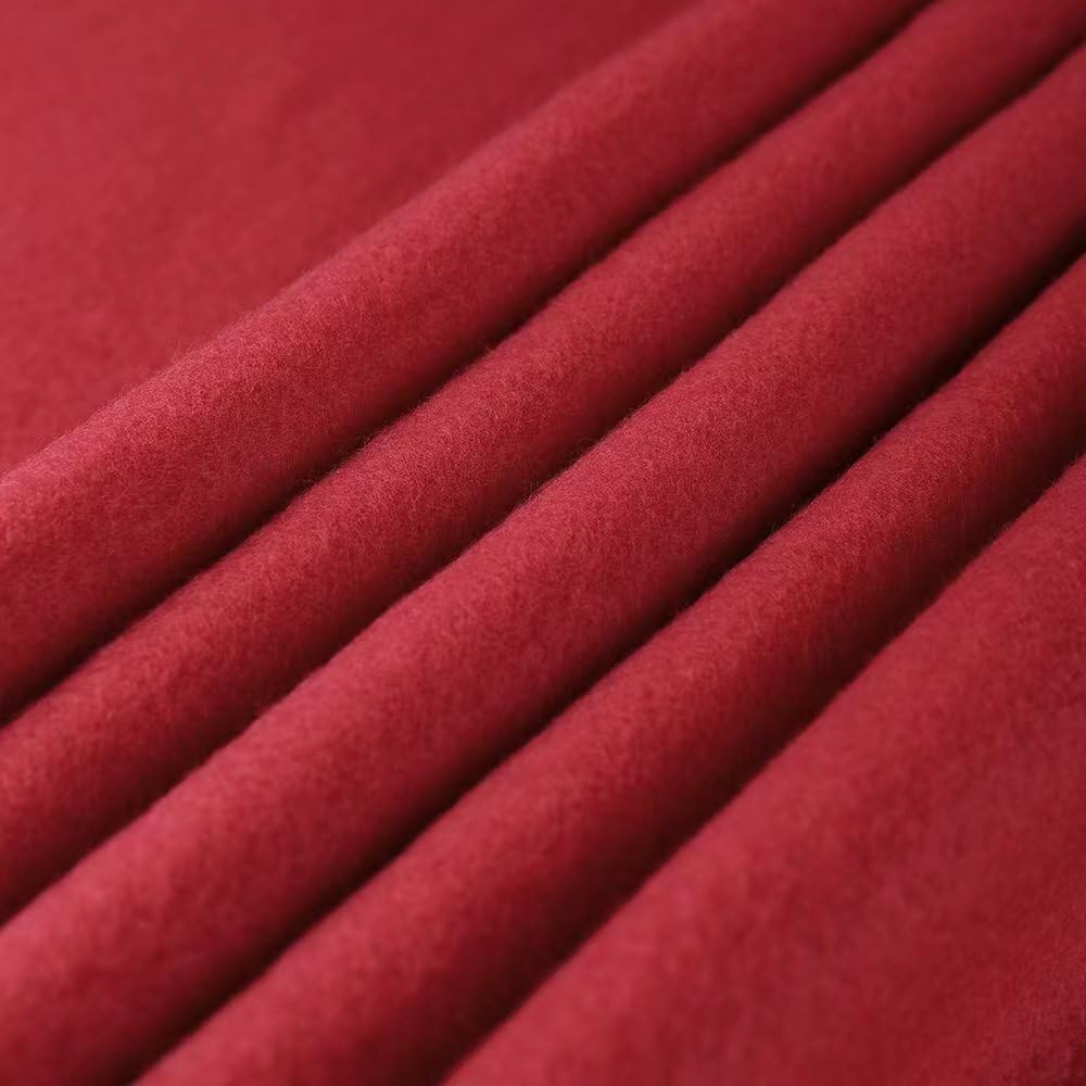 Manta polar (rojo vino, paquete de 6-50 x 60 pulgadas)