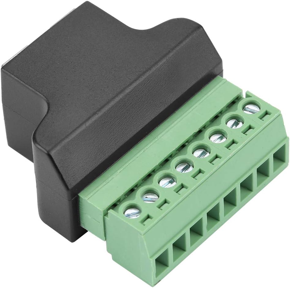 Desconexión RJ45, conector adaptador de terminal de tornillo, conector terminal de tornillo de 8 pines para extensor de Ethernet