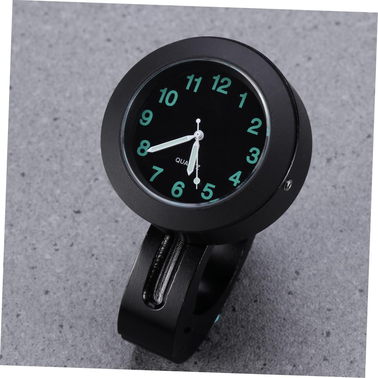 SUPVOX Accesorios para reloj de motocicleta, esfera negra con manecillas que brillan en la oscuridad, se adapta a manillares de 78 y 1 pulgada