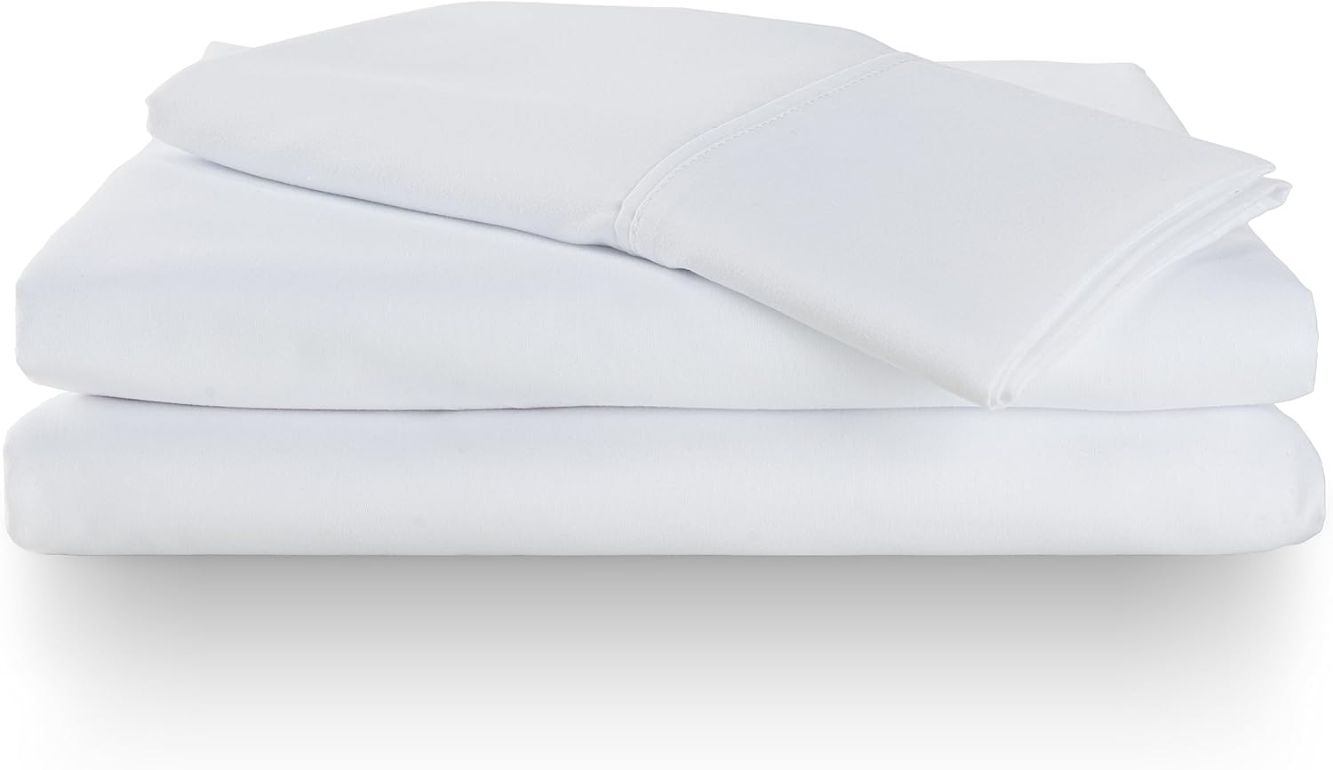 Berkshire – Juego de sábanas de tamaño individual, juego de 3 piezas, color blanco verdadero, sábanas refrescantes de microfibra súper suave con
