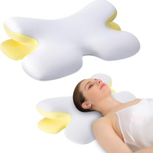 Almohada cervical para el cuello, almohada ortopédica ergonómica de contorno para aliviar el dolor de cuello y hombros con funda de almohada de Almohada cervical para el cuello, almohada ortopédica ergonómica de contorno para aliviar el dolor de cuello y hombros con funda de almohada de