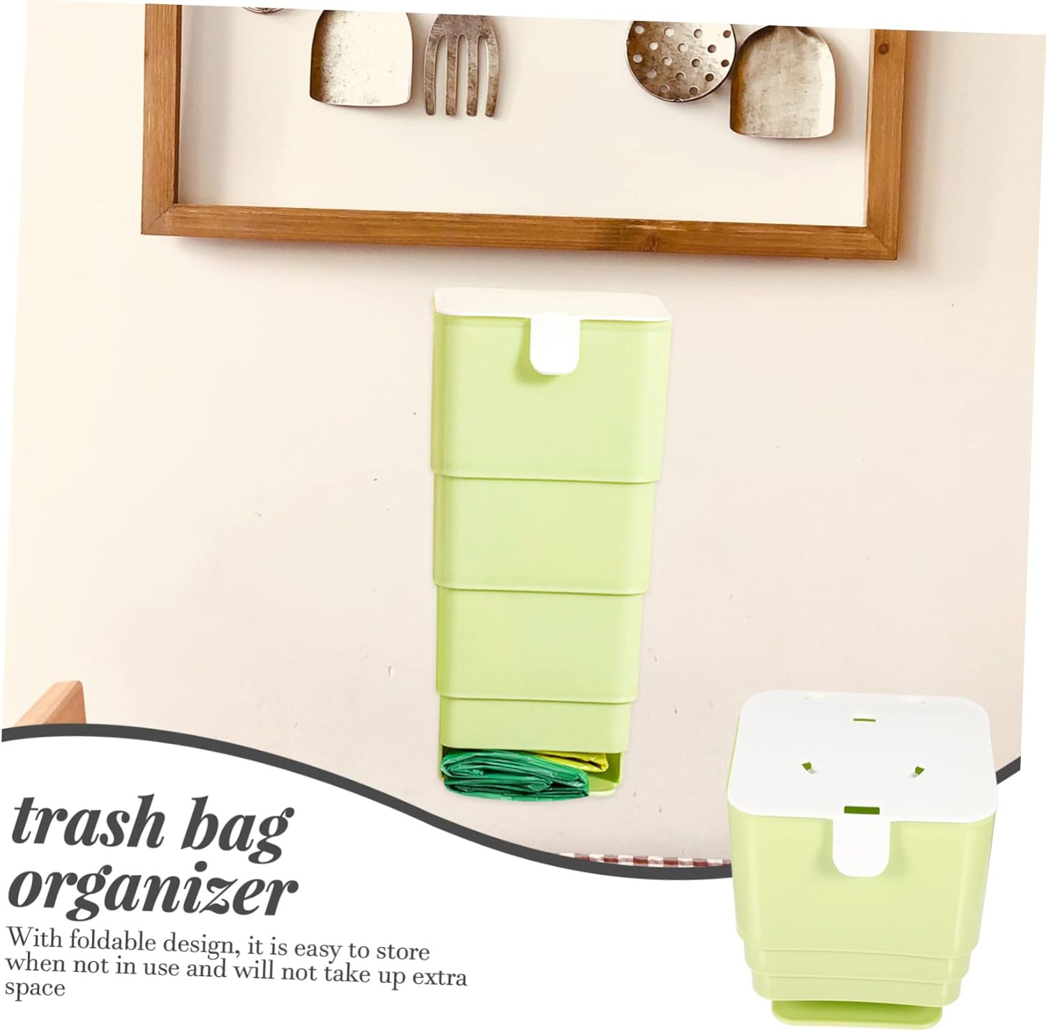 Caja de almacenamiento de bolsa de basura Bolsa de pared plegable PP