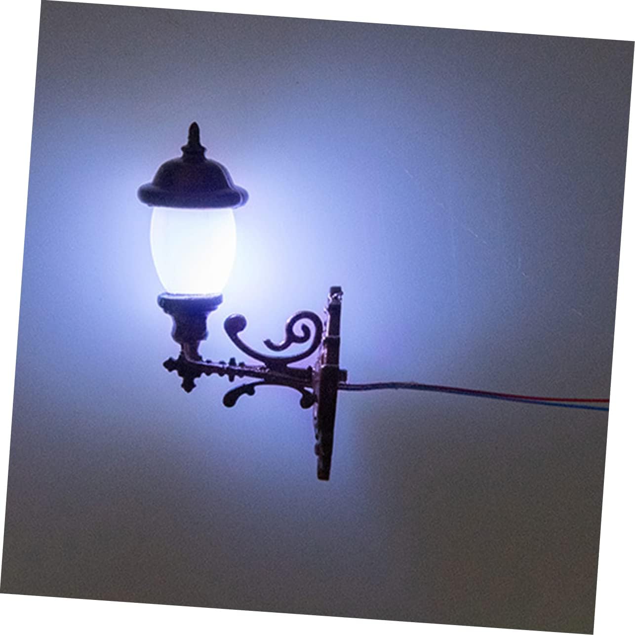 Luz de pared para casa de muñecas, mesa de arena, materiales de construcción, ornamento de mesa de arena, luz de pared de batería, modelo