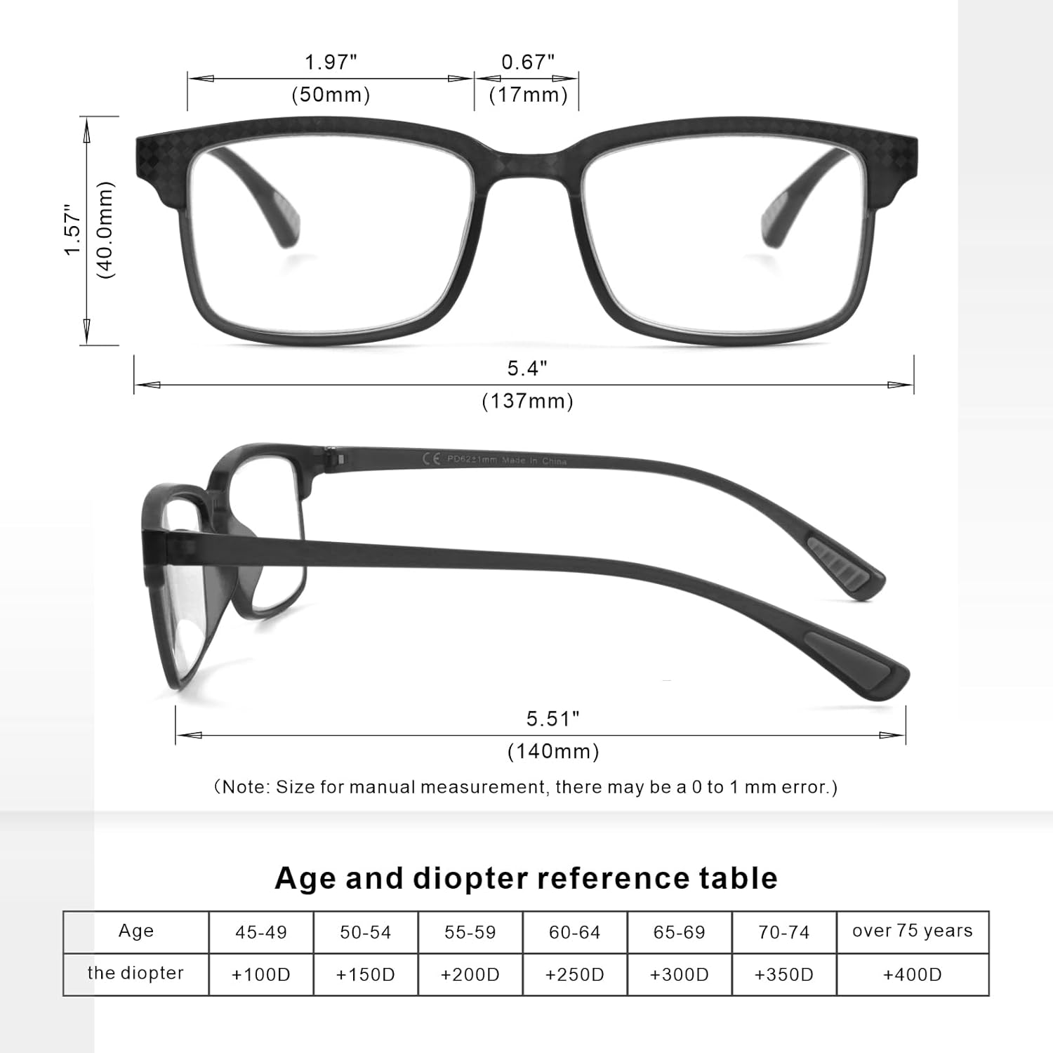 CARA - Paquete de 2 lentes de lectura multienfoque progresivo para hombres mujeres bloqueo de luz azul lector de computadora con bisagras de resorte - Imagen 6