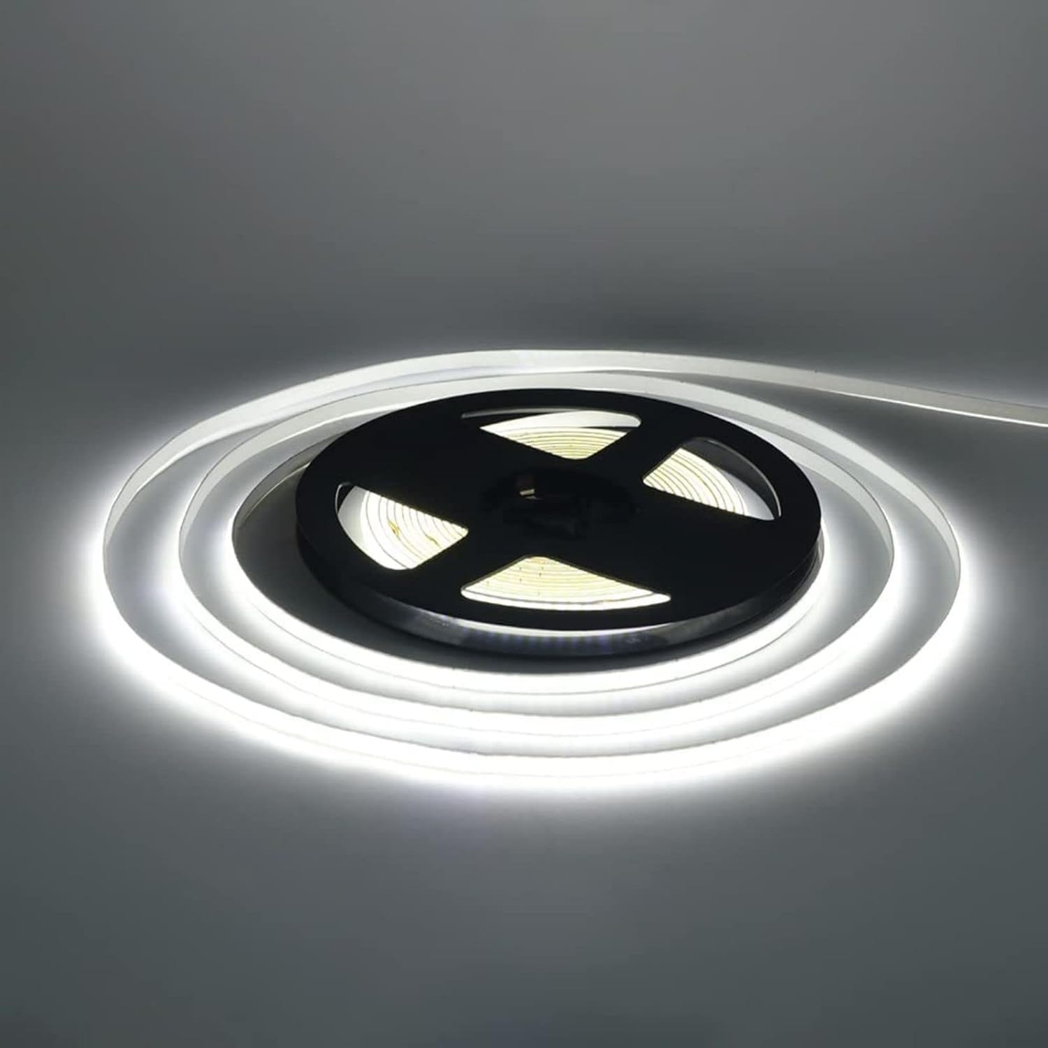 XUNATA Tira LED COB de 13.1 pies13.1 ft, USB 5 V 320 LEDsM, tira LED flexible regulable de 6500 K, luz diurna blanca, banda LED COB, no impermeable,