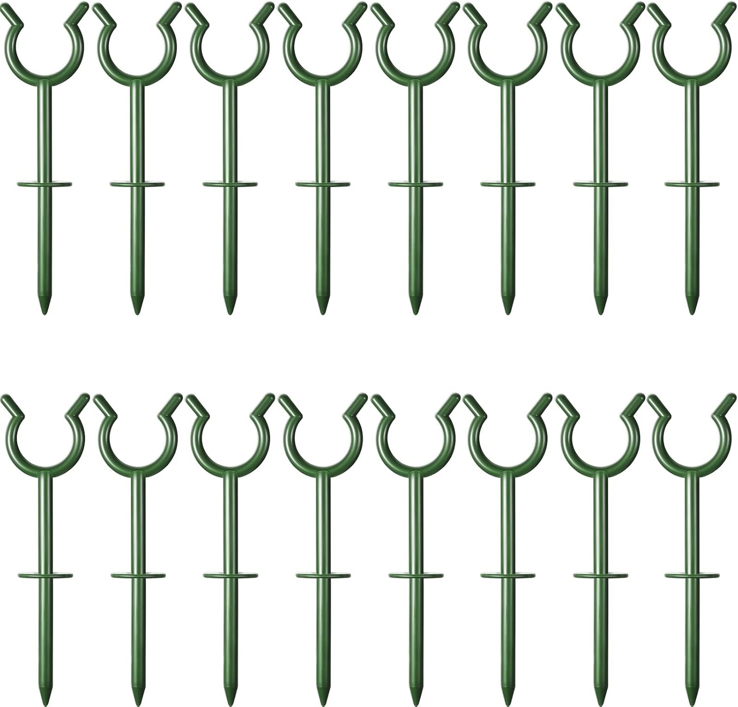 Taiyin 20 soportes para manguera de jardín, soporte para guía de manguera de jardín, estacas de guía de manguera decorativa para exteriores, soporte