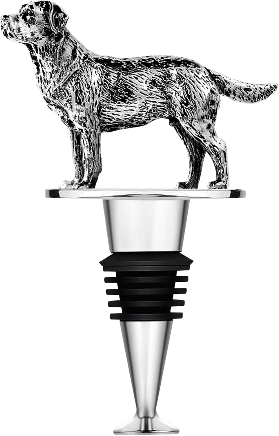 Labrador Retriever – Tapón para botella de vino con forma de perro, champán, bebida, cava y prosecco, regalos divertidos y espumosos (perro labrador)