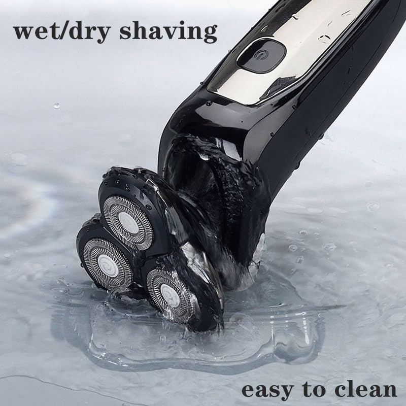 Afeitadoras eléctricas para hombres, pantalla LCD, impermeable, afeitadora eléctrica para hombres, barba seca y húmeda, afeitadora facial recargable
