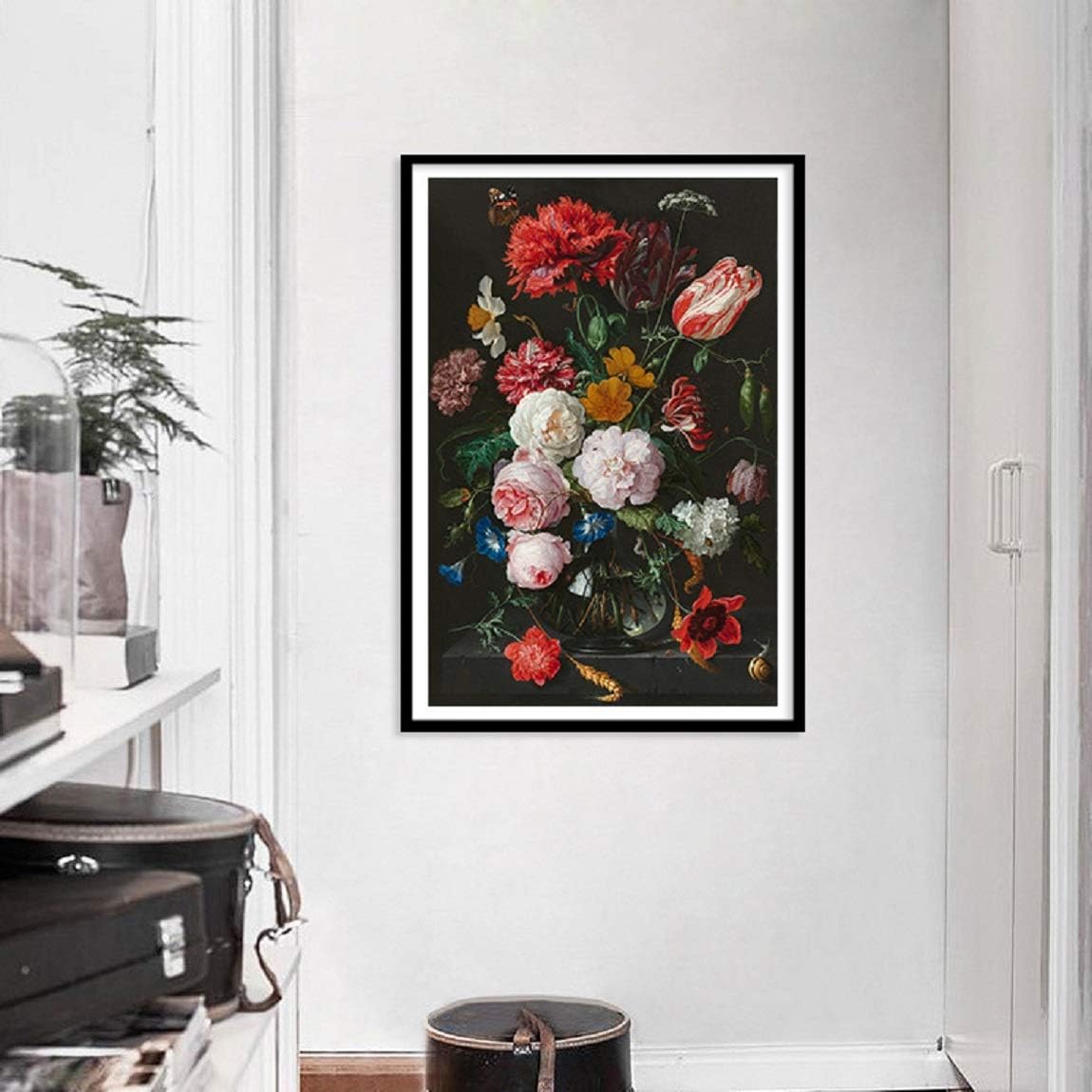 BPNHNA Impresiones en lienzo de flores, peonía, ranúnculo, amapolas, clavel, naturaleza, floral, arte de pared, pósteres para decoración para el