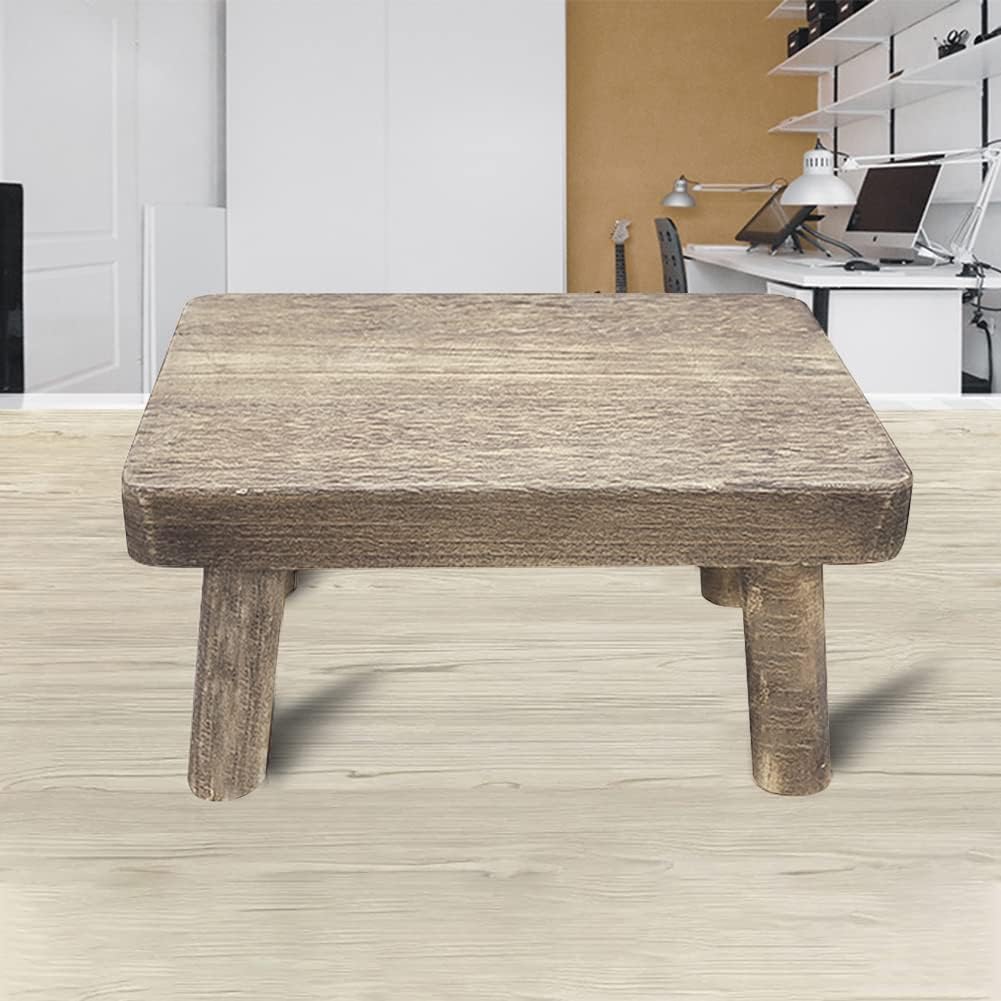 Taburete de madera, taburete de madera portátil maciza, taburete para niños, taburete de cama para camas altas, taburete de madera para cocina,