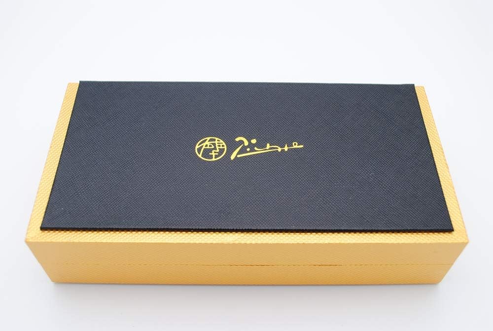 Picasso 906 ATHENS DYNASTY – Caja original de pluma estilográfica (dorada, punta de caligrafía de 0.020in-0.039in)