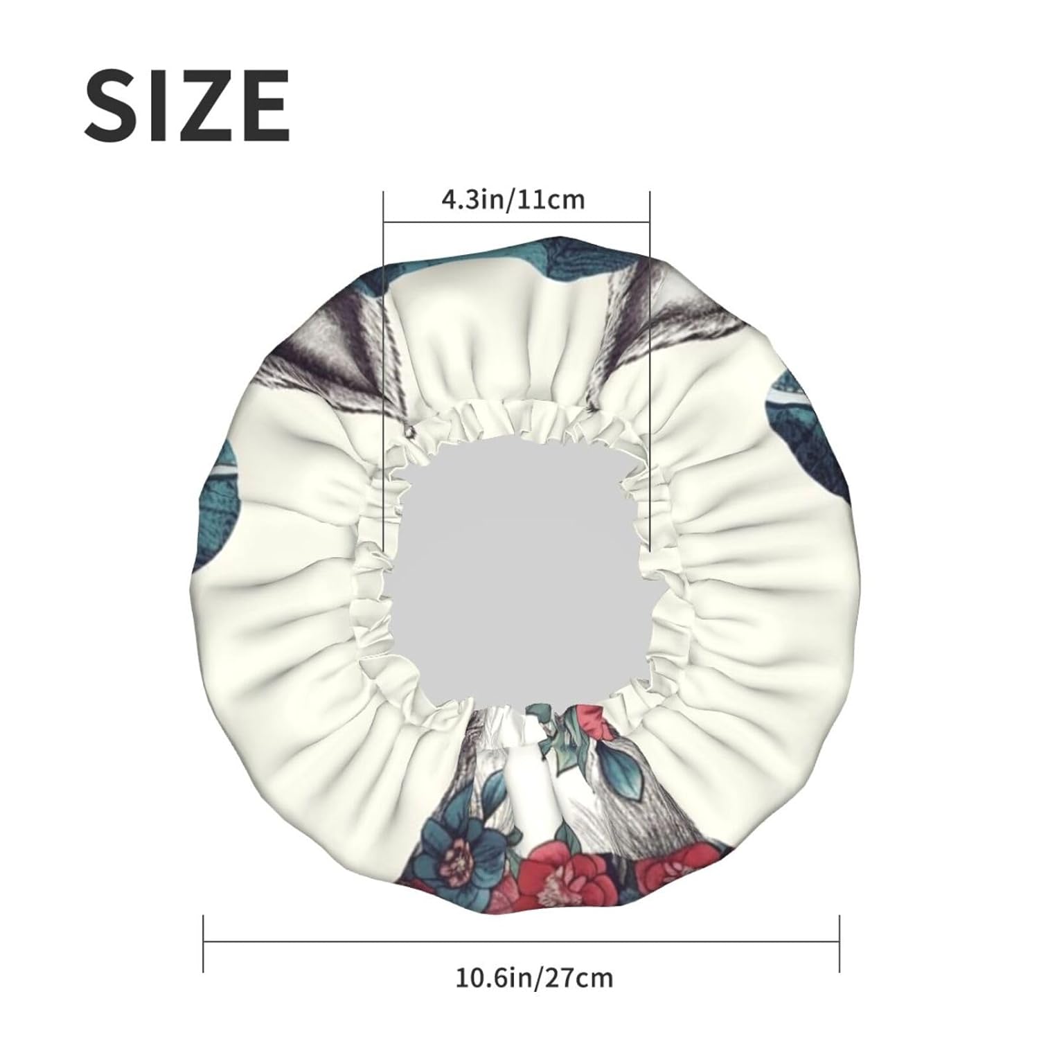 Gorro de ducha reutilizable para mujer, de pelo largo, doble capa, impermeable, para chihuahua, sombrero de ducha elástico, protector de pelo para