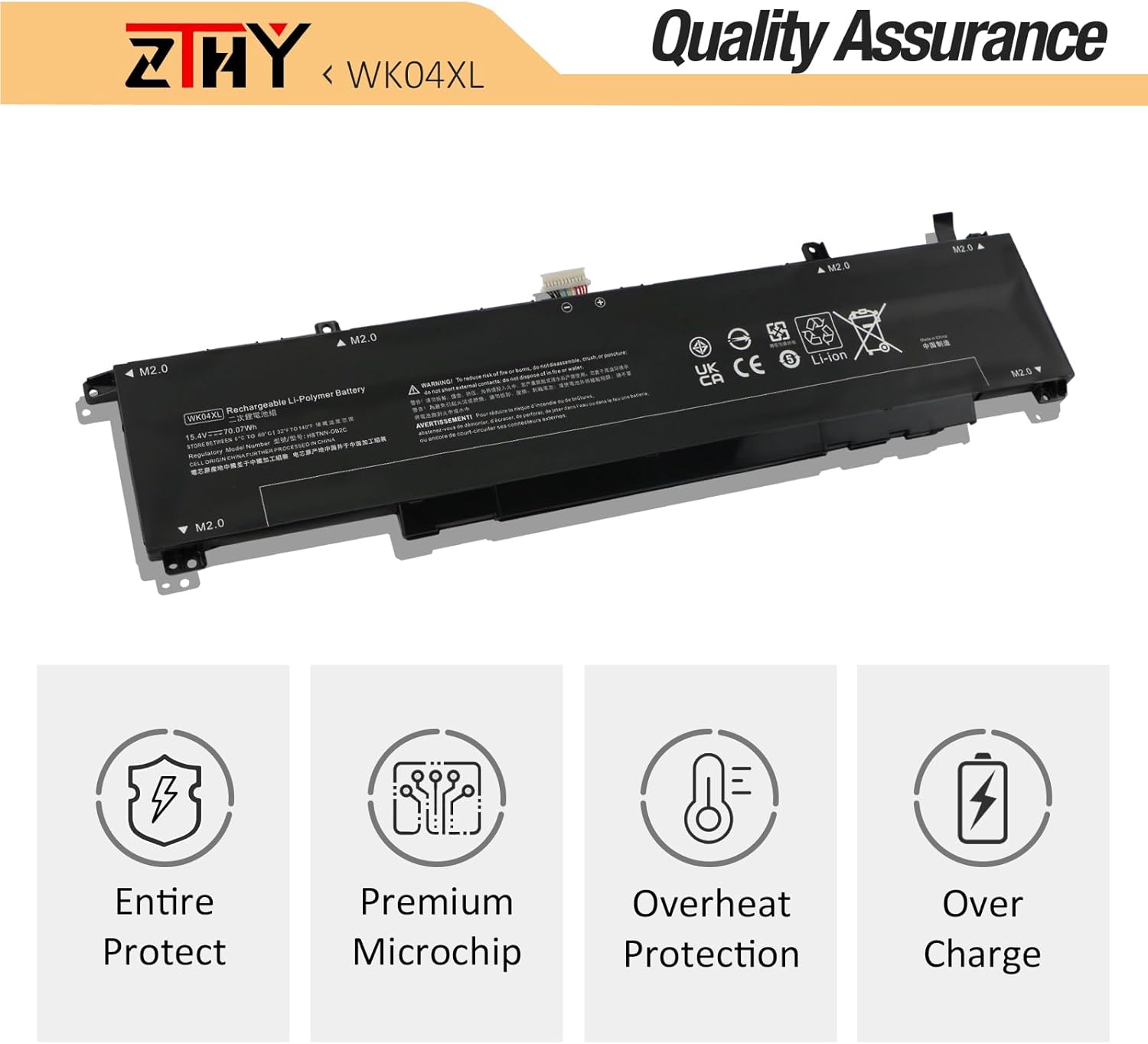 ZTHY WK04XL Batería para HP OMEN 16-b 16-c Victus 16-e 16-d 15-f 15-fa0029tx 16-D0001UR 16-D0023DX 16-D1113TX 16-E0005UA 16-E0029UR 16-E0113TX 94NW