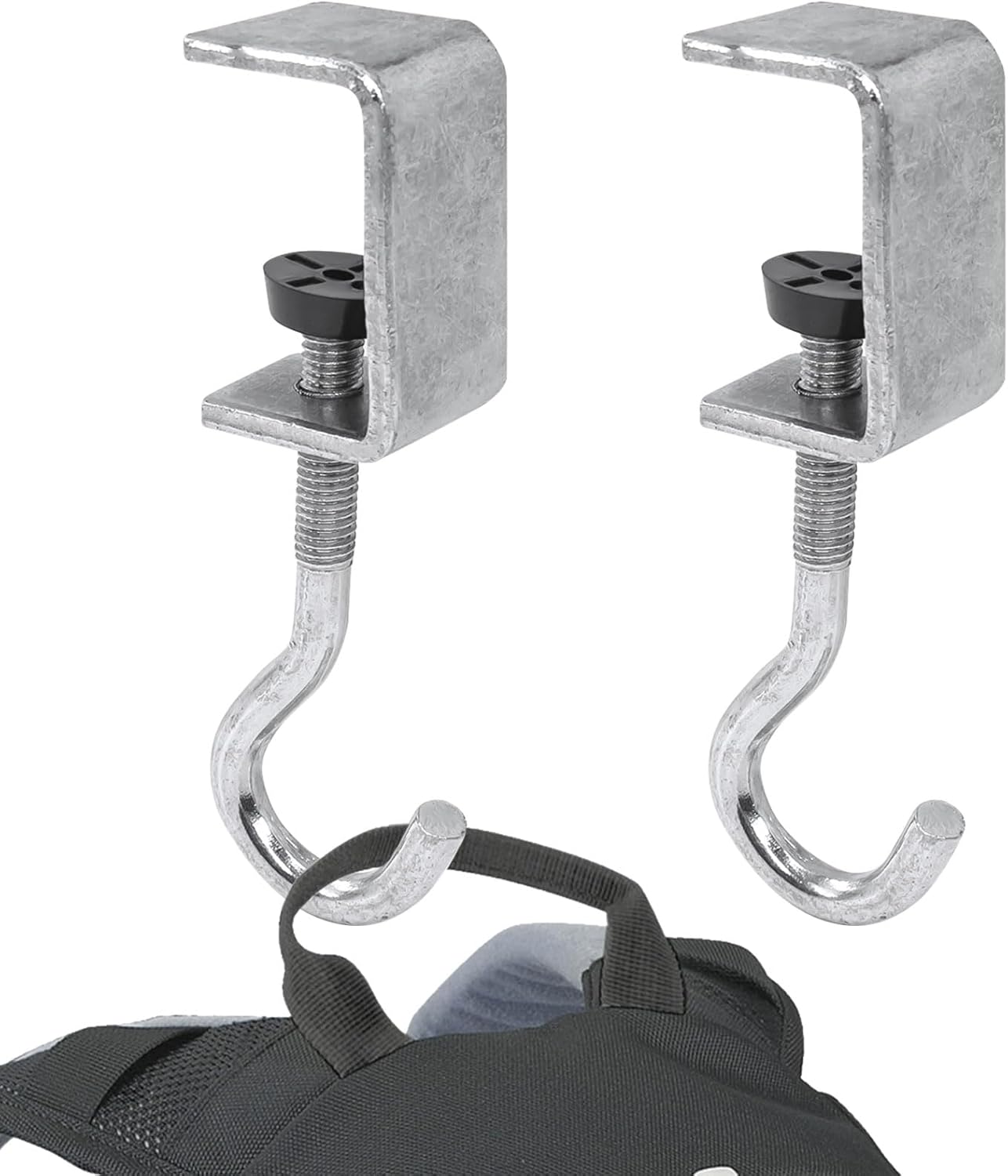 2 soportes para bolsa de montaje en escritorio, gancho con abrazadera, soporte portátil para auriculares, reduce el desorden de escritorio para