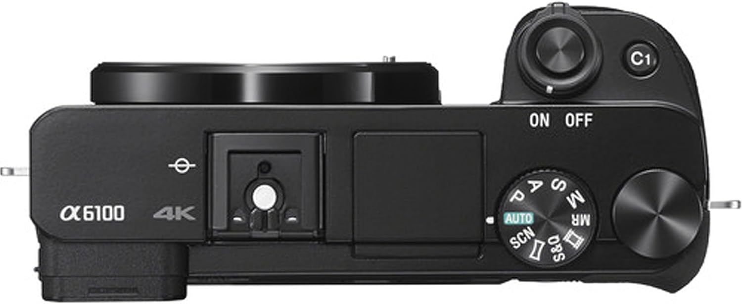 Sony Cámara sin espejo a6100 con lente de 0.630-1.969 in, memoria de velocidad extrema de 128 GB, lente gran angular .43 y 2X, funda, trípode,