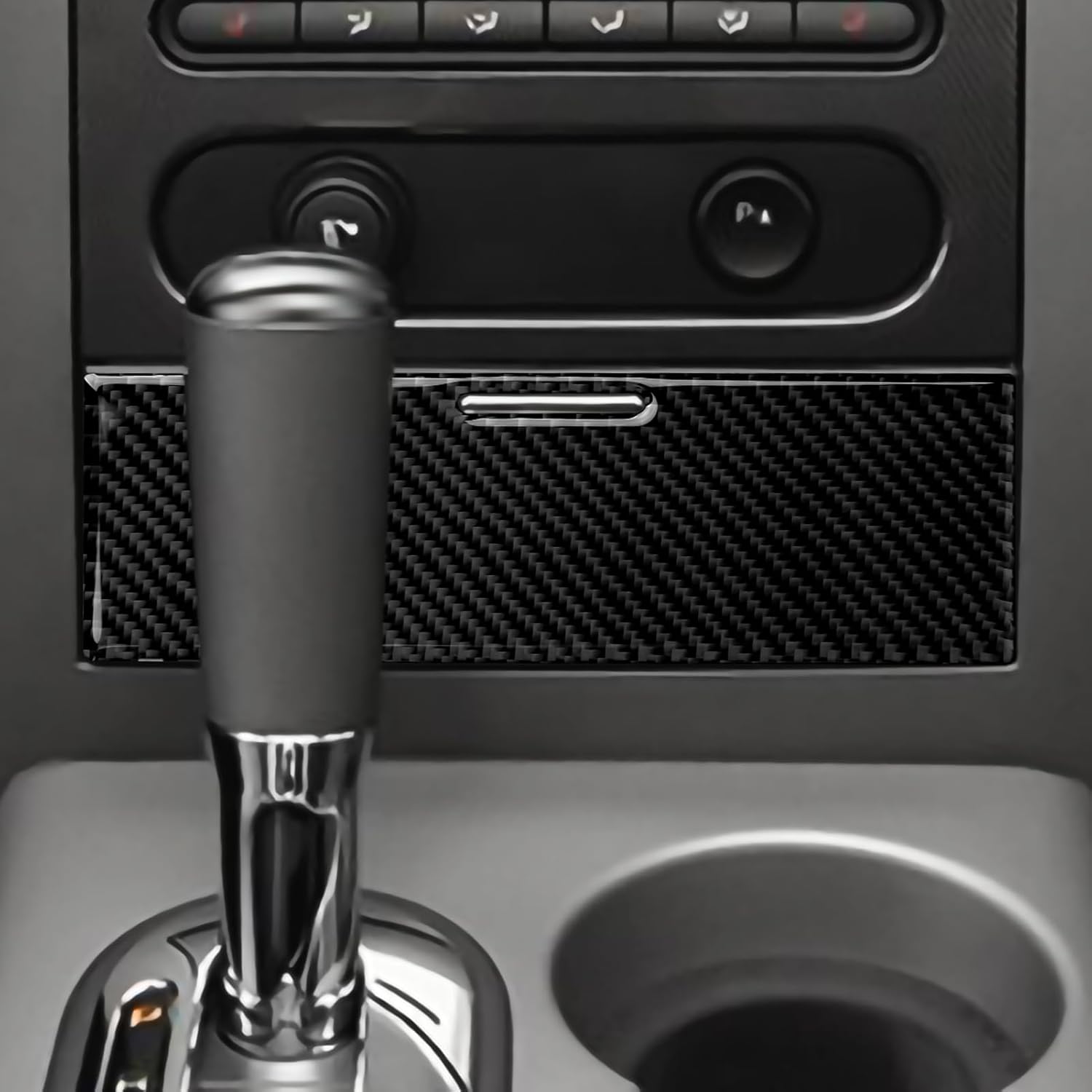 Caja de almacenamiento de automóvil, cubierta adhesiva de fibra de carbono, decoración para Ford F150 (2004-2008)  Lincoln Mark LT (2005-2008),