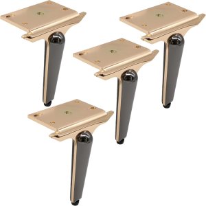JIVIAL Patas para muebles, patas de repuesto de sofá de metal con patas antideslizantes, juego de 4, patas gruesas para muebles, pies ligeros de JIVIAL Patas para muebles, patas de repuesto de sofá de metal con patas antideslizantes, juego de 4, patas gruesas para muebles, pies ligeros de