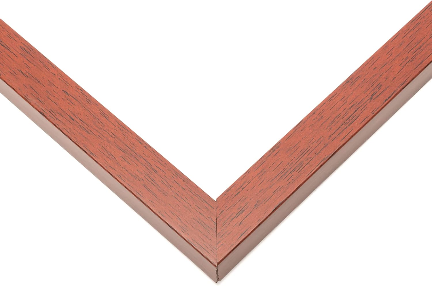 Marco de fotos de madera de cerezo marrón rojo de 18 x 48 pulgadas de ancho de 0.75 pulgadas  Profundidad del marco interior de 0.5 pulgadas