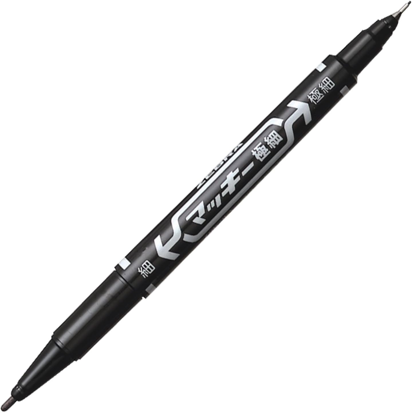 Zebra marcador permanente McKee extra fino B-MO-120-MC-BK Negro 10 piezas