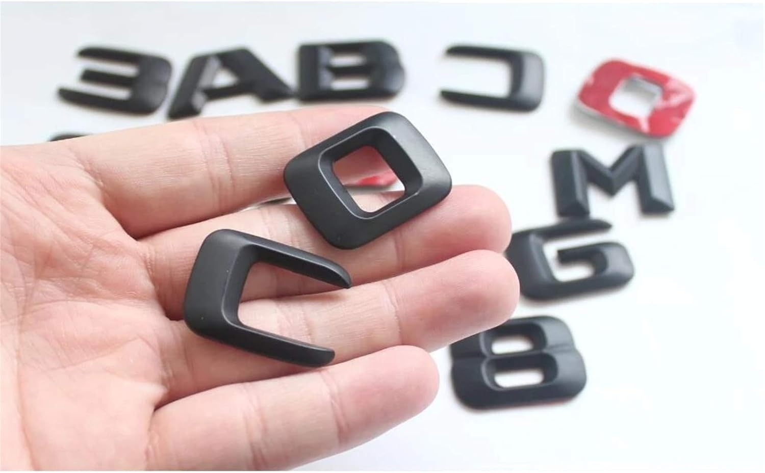 Un-Branded ABS negro mate E 350 pulgadas letras traseras del maletero del coche, insignia de la palabra, emblema de la letra para Mercedes Benz