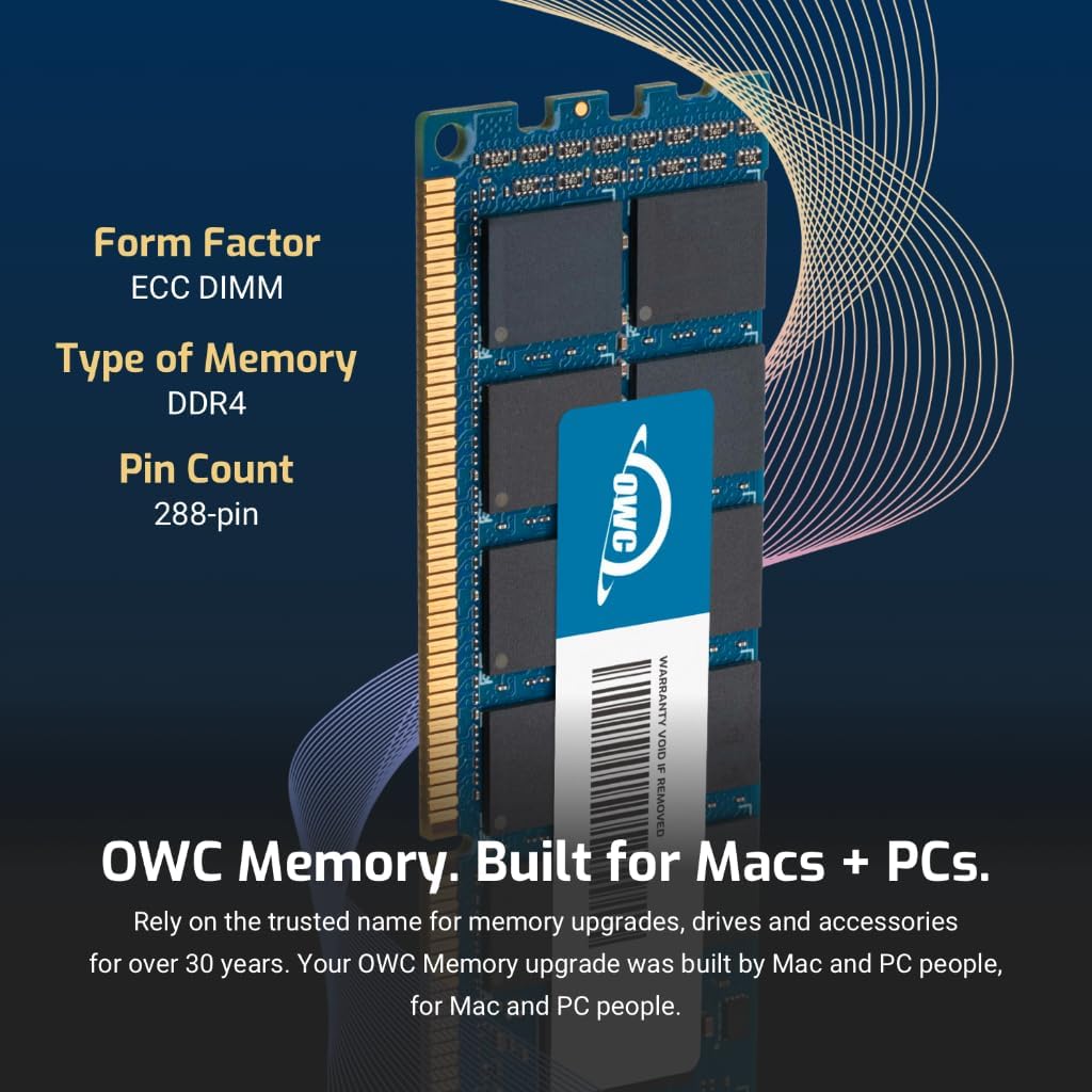 OWC 32 GB (2 x 16 GB) DDR4 2666 MHz PC4-21300 CL19 2RX8 ECC sin búfer UDIMM 1.2V 288-pin Workstation Server Memoria RAM