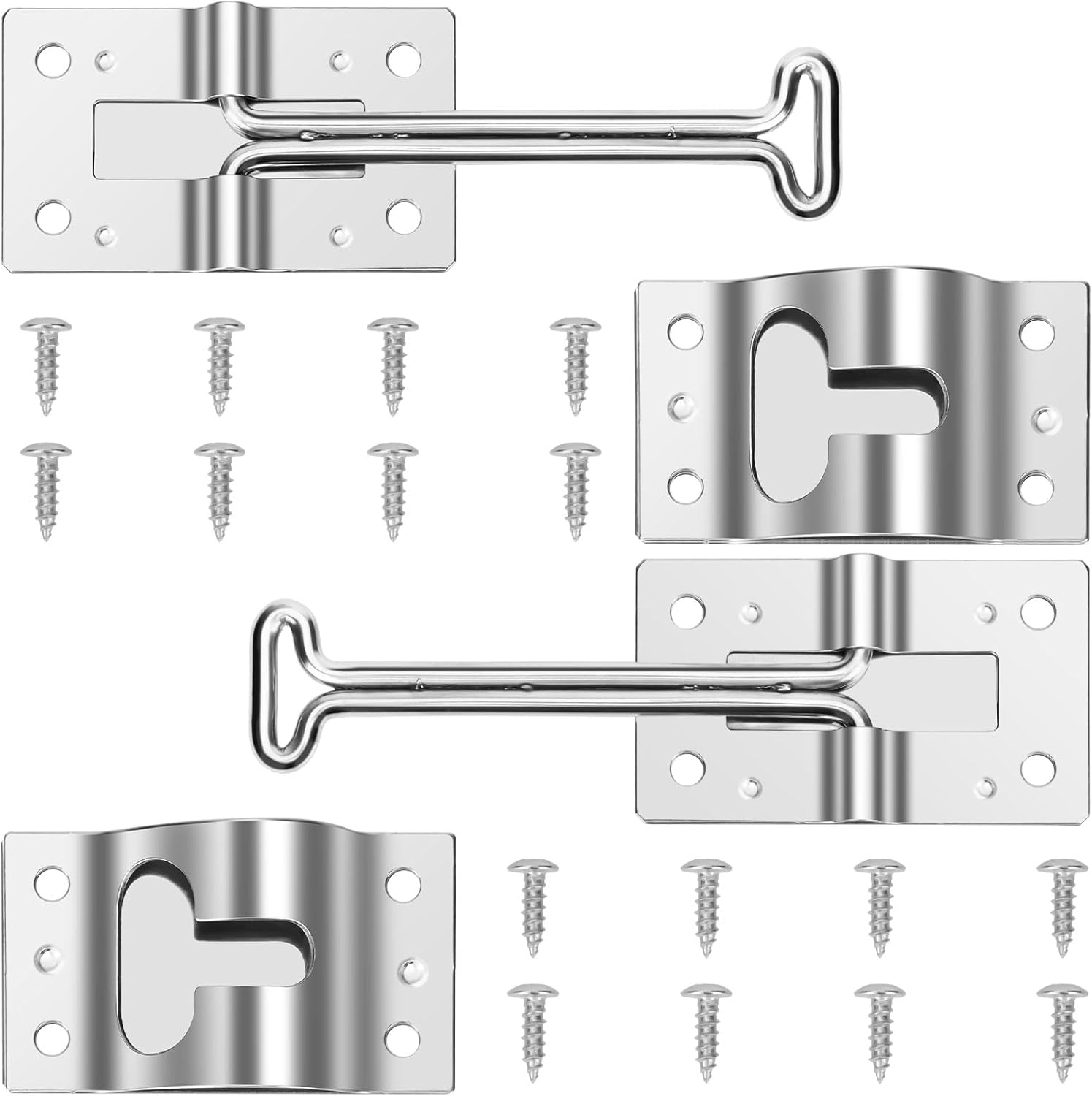 Linkstyle 2 cierres para puerta de remolque, soporte de puerta estilo T de acero inoxidable 304, soporte de pestillo de puerta de cámper, pestillo