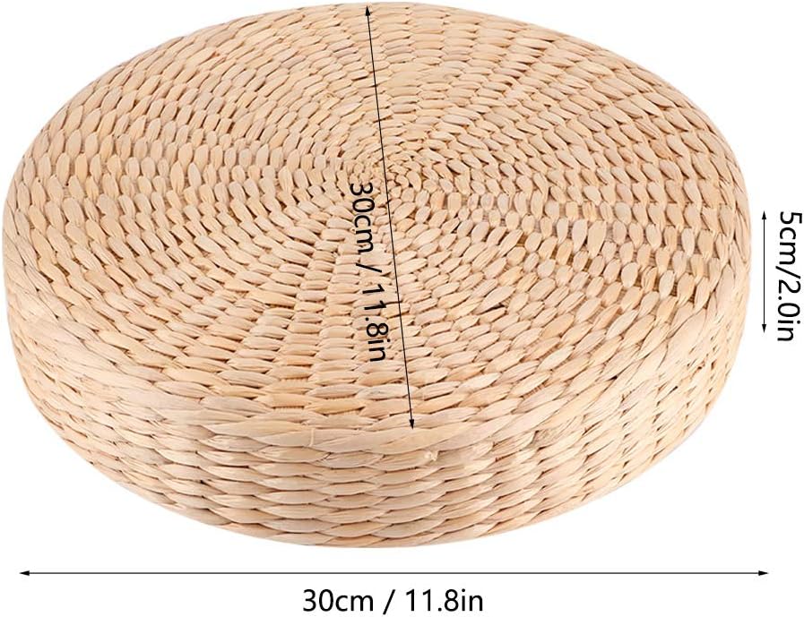 Fydun Hogar redondo Thic asientos cojín puf para tatami té zen ceremonia decoración hogar redondo Thic asientos para la familia