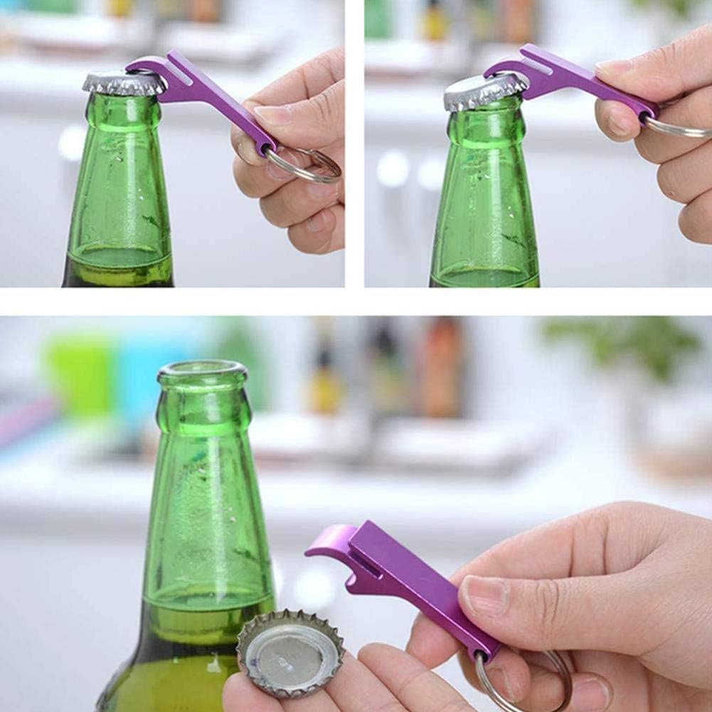 MM Llavero abrebotellas de aluminio, abrebotellas de aluminio, mini llavero de aluminio, abrebotellas de cerveza, mini llavero para el hogar, pub,