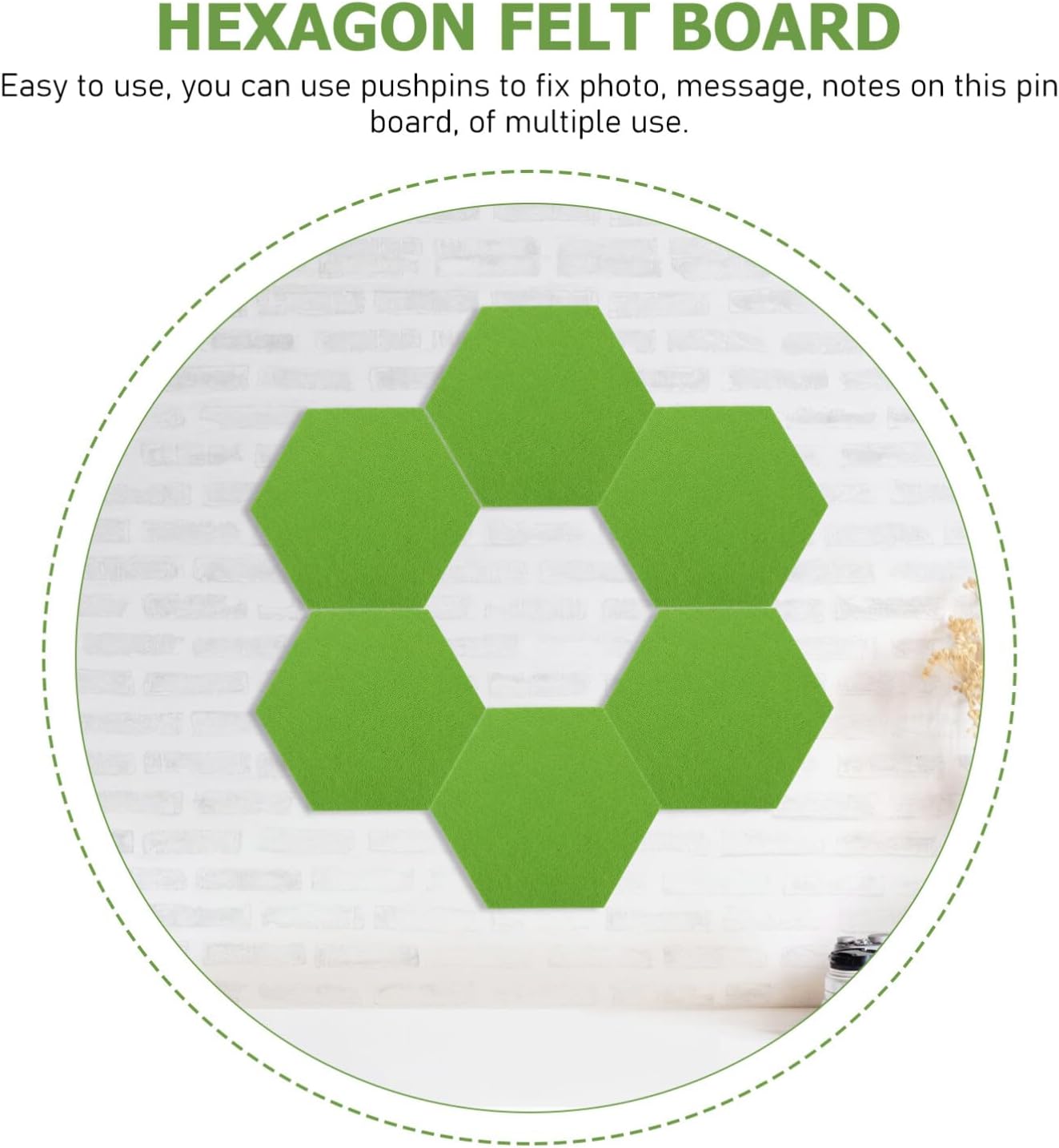 MAGICLULU 12pcs fieltro telón de fondo de pared etiqueta 3D hexagonal pegada