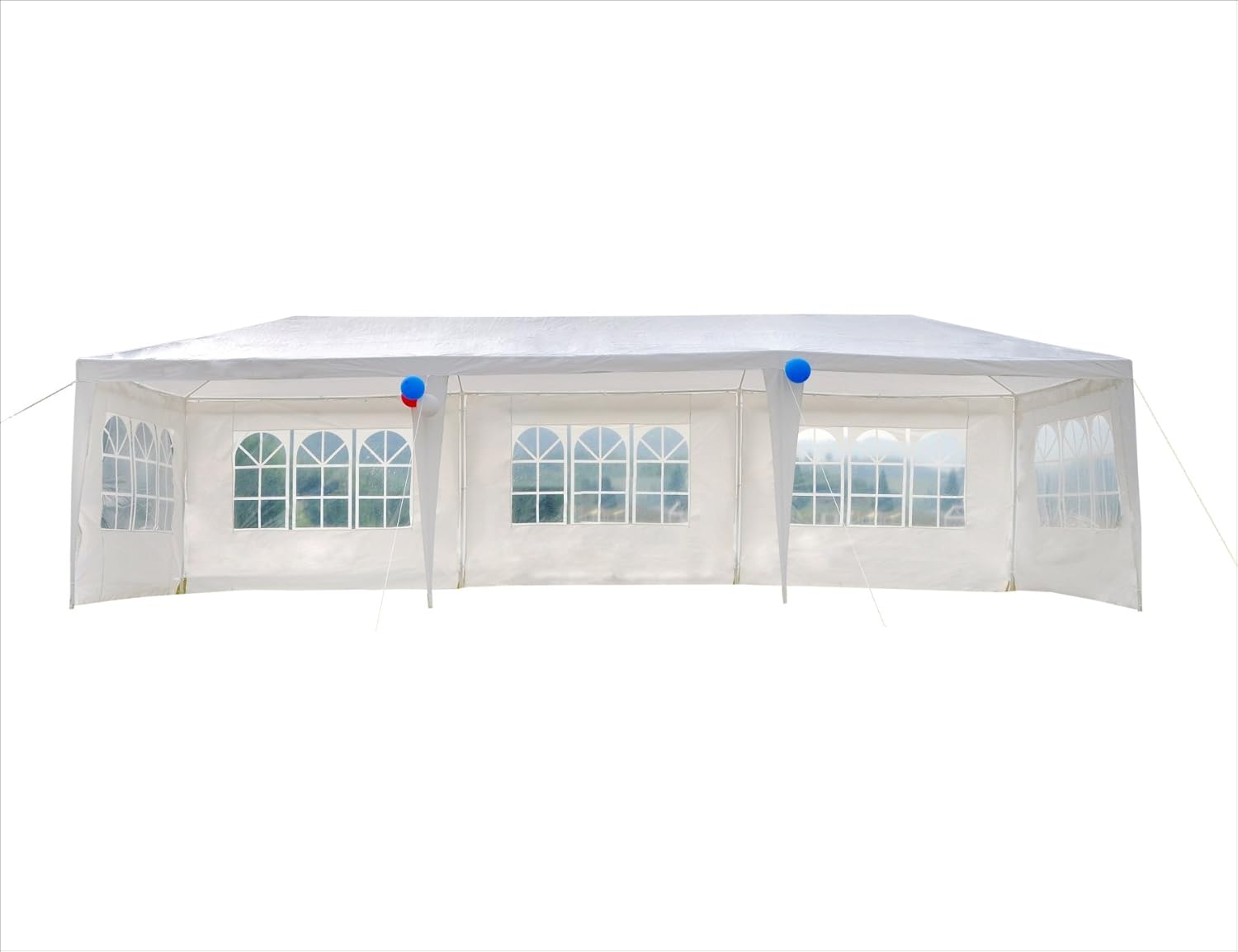 GOJOOASIS Tienda de campaña para bodas de 10 x 30 pulgadas, color blanco, carpa para exteriores (10 x 30 pies con 5 paredes)