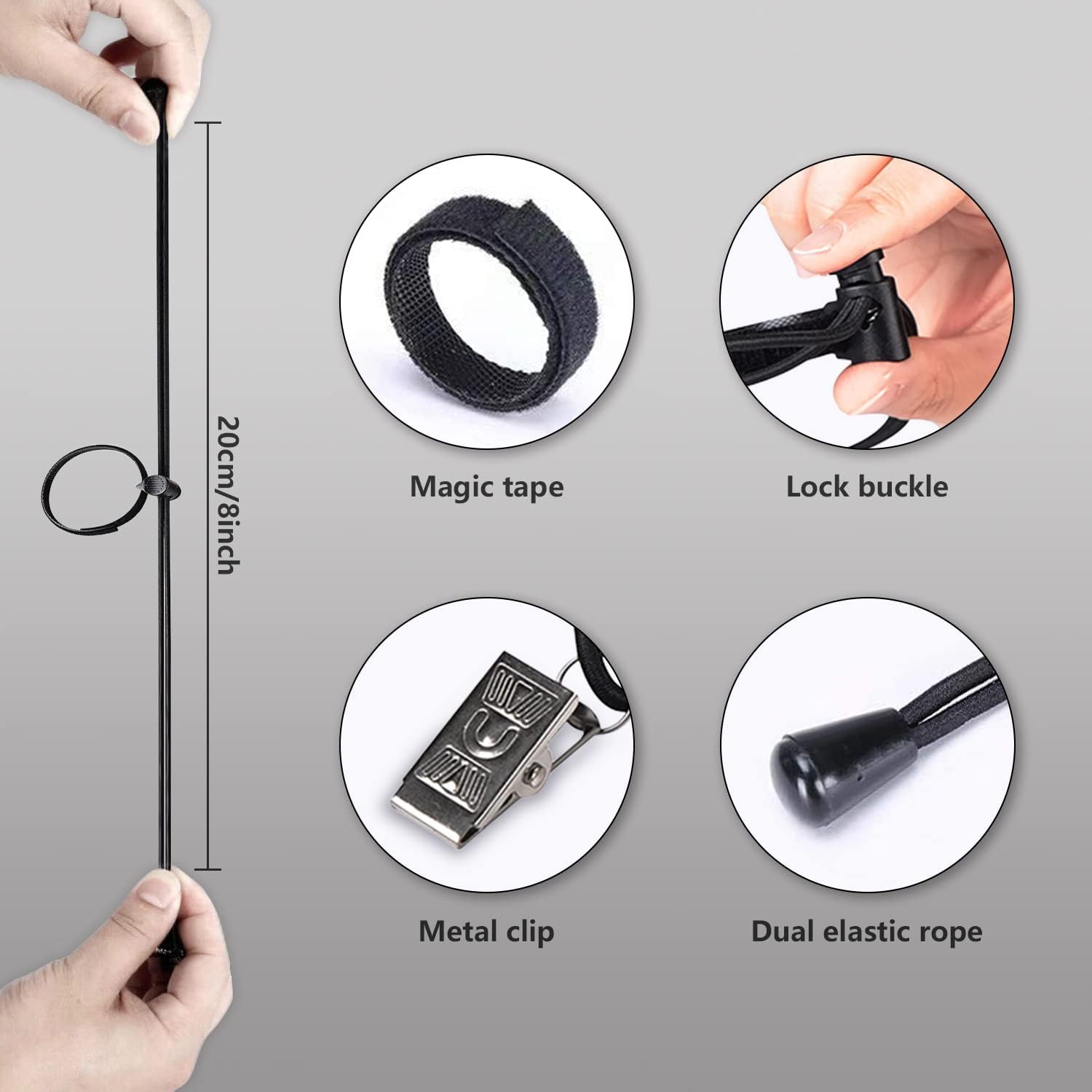 MEHOFOND 12 clips de soporte para telón de fondo, abrazaderas laterales, clip para estudio fotográfico, accesorios multifuncionales, soporte para