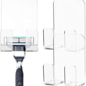 UKCOCO Soporte adhesivo para maquinilla de afeitar, 3 piezas de montaje en pared, ganchos de ducha, soporte de teléfono para enchufe, toalla, UKCOCO Soporte adhesivo para maquinilla de afeitar, 3 piezas de montaje en pared, ganchos de ducha, soporte de teléfono para enchufe, toalla,