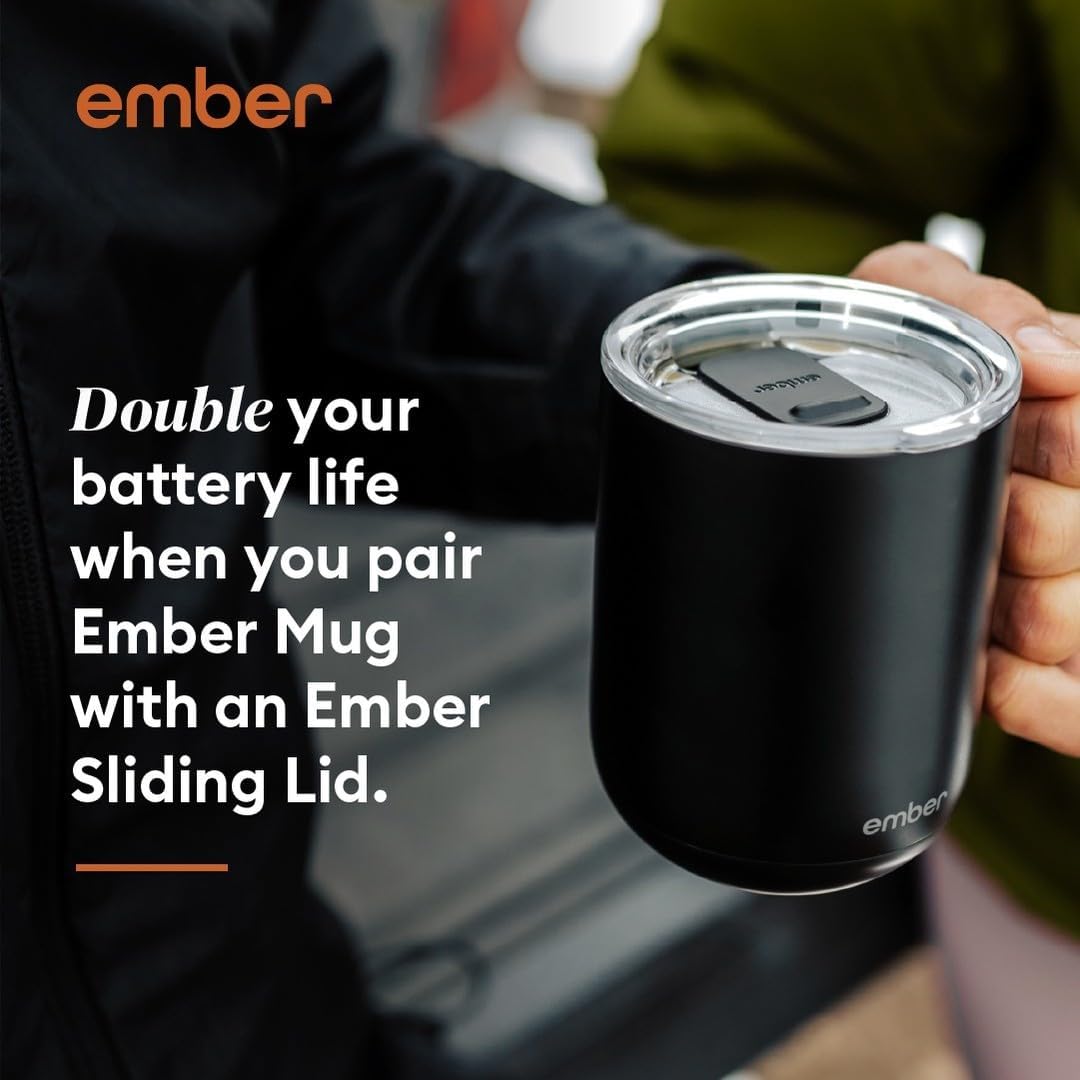 Ember – Taza inteligente con control de temperatura, 2, 10 onzas, oro rosa, duración de la batería de 1.5 horas, taza de café térmica controlada por
