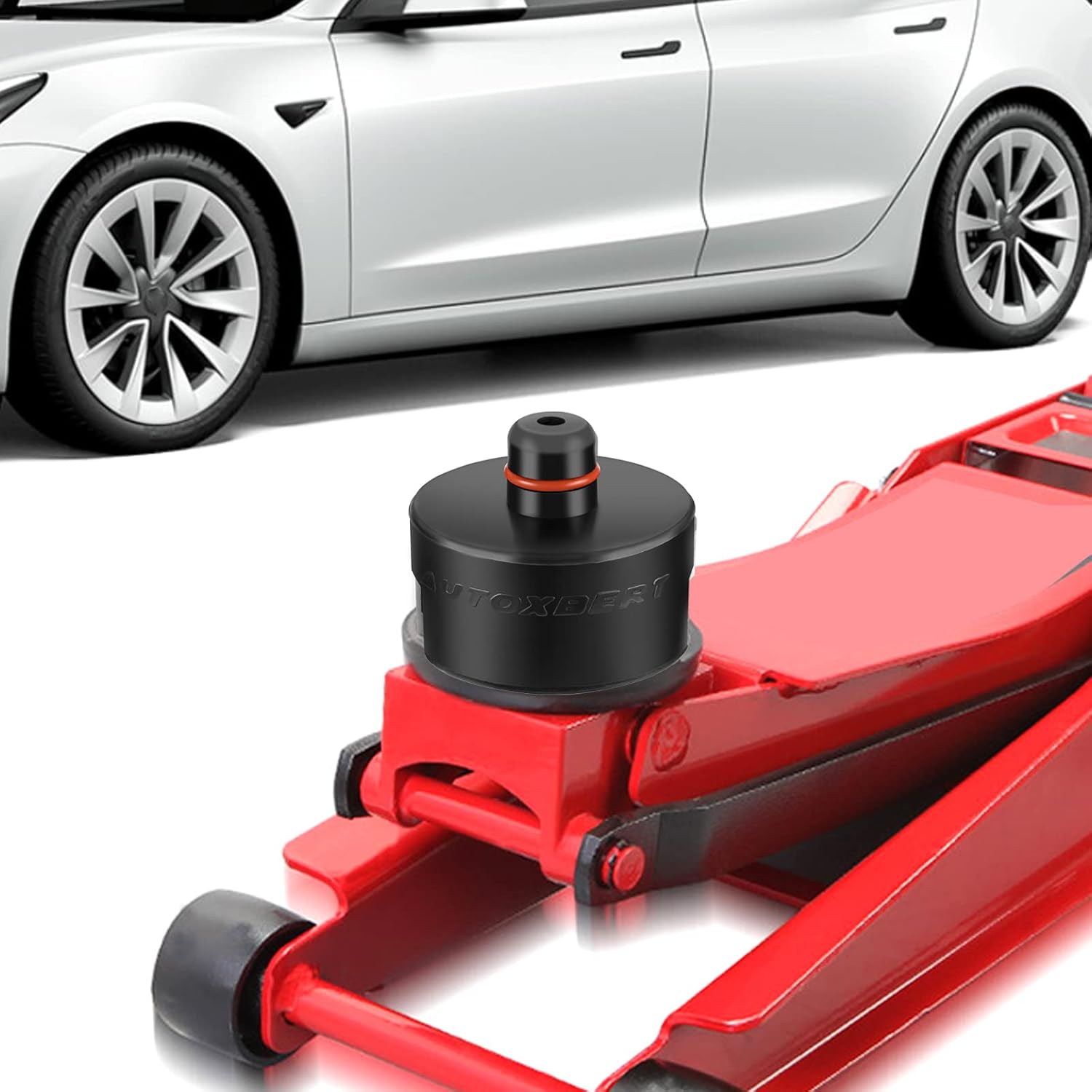 Adaptador de gato de elevación de goma para coche, adaptador de soporte de chasis adecuado para Tesla Model 3 Y Model S Model X Accesorios