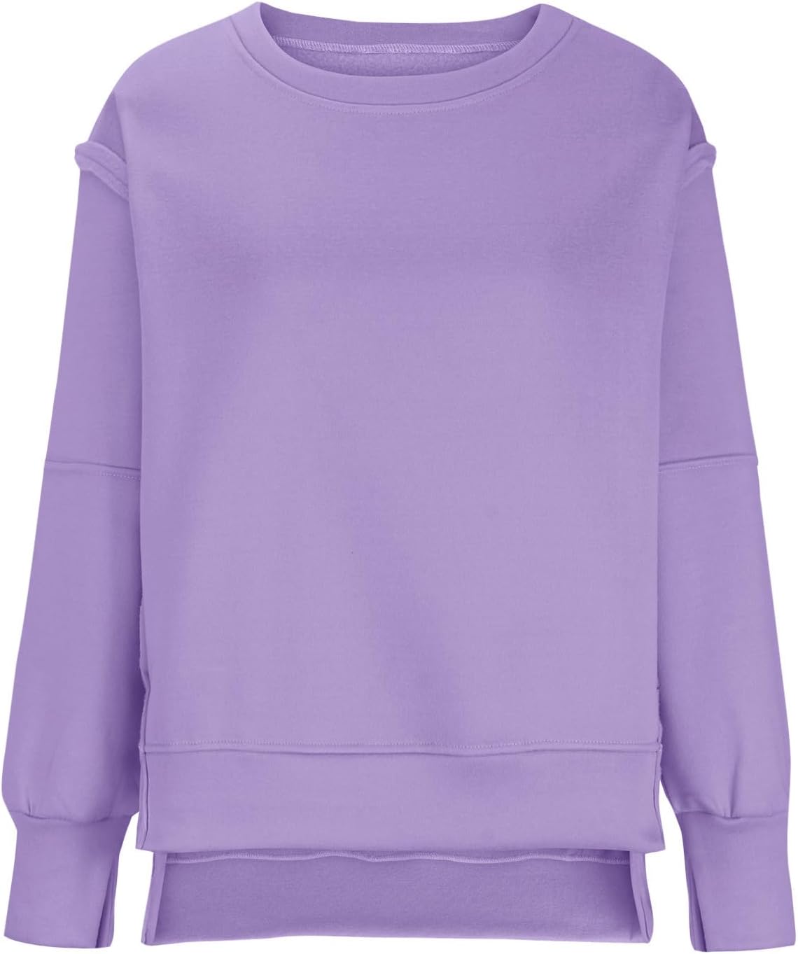 Camisetas para mujer, para otoño e invierno, a la moda, casual, elegante, ligera, con cuello redondo, de manga larga, ajuste holgado