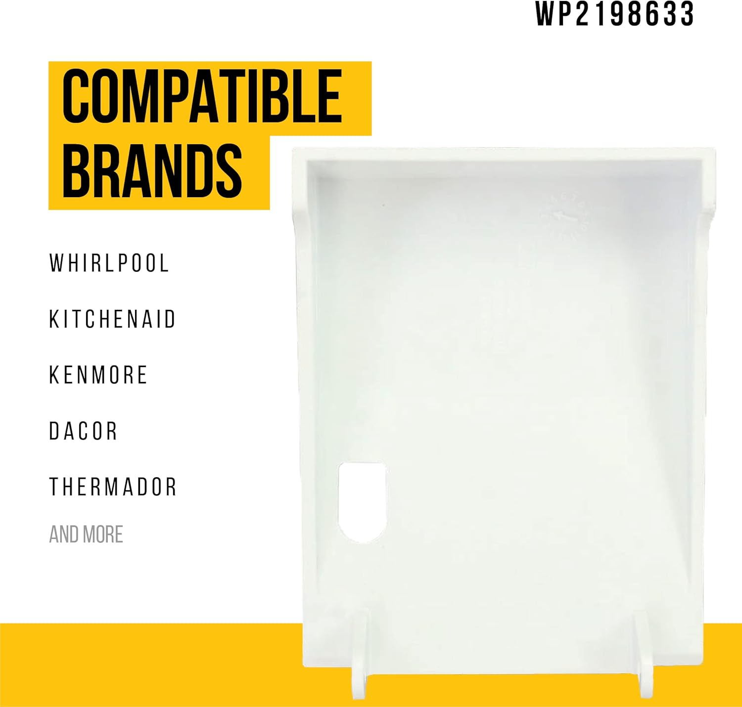 Cubierta de emisor WP2198633 2198633 mejorada  Compatible con Kenmore KitchenAid Whirlpool piezas de refrigerador  Sustituye a AP6006176 826485