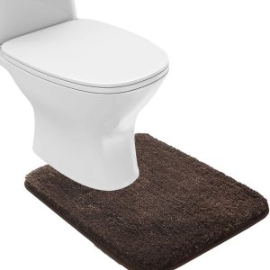 Suchtale Alfombra de contorno de baño antideslizante, absorbente de agua, suave microfibra lanuda lavable a máquina, alfombra de baño para baño, Suchtale Alfombra de contorno de baño antideslizante, absorbente de agua, suave microfibra lanuda lavable a máquina, alfombra de baño para baño,