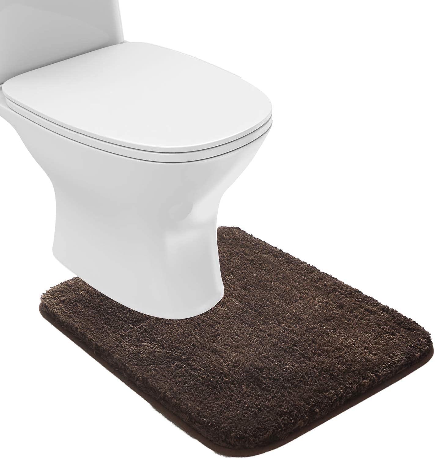 Suchtale Alfombra de contorno de baño antideslizante, absorbente de agua, suave microfibra lanuda lavable a máquina, alfombra de baño para baño,