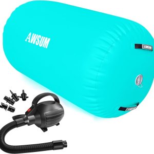 Rodillo de aire para gimnasia, barril de voltereta para espalda, entrenador de flexión para gimnasia, equipo de trampolín inflable con bomba Rodillo de aire para gimnasia, barril de voltereta para espalda, entrenador de flexión para gimnasia, equipo de trampolín inflable con bomba
