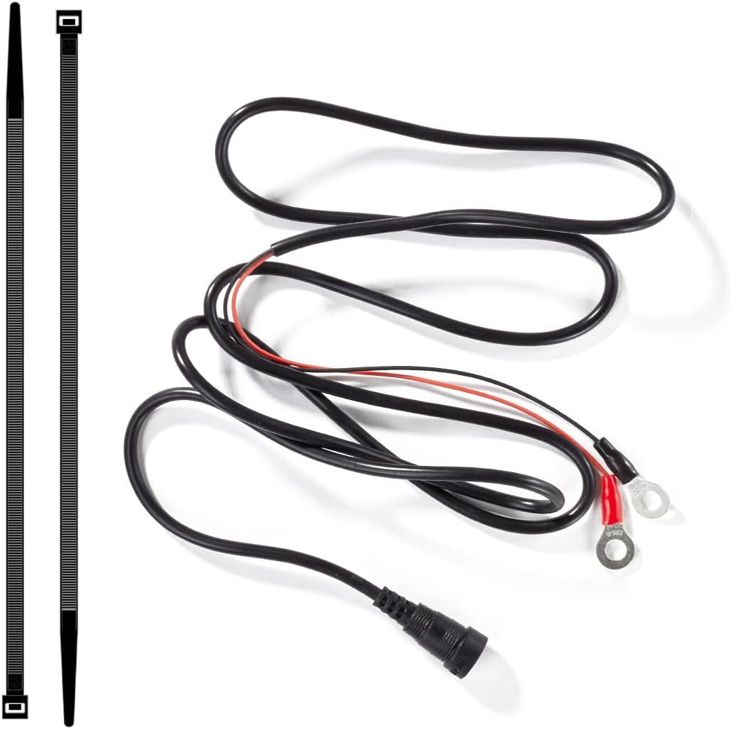 UTSAUTO Cable de alimentación de escudo eléctrico de 4.6 pies para casco con calefacción, cable de alimentación para visera