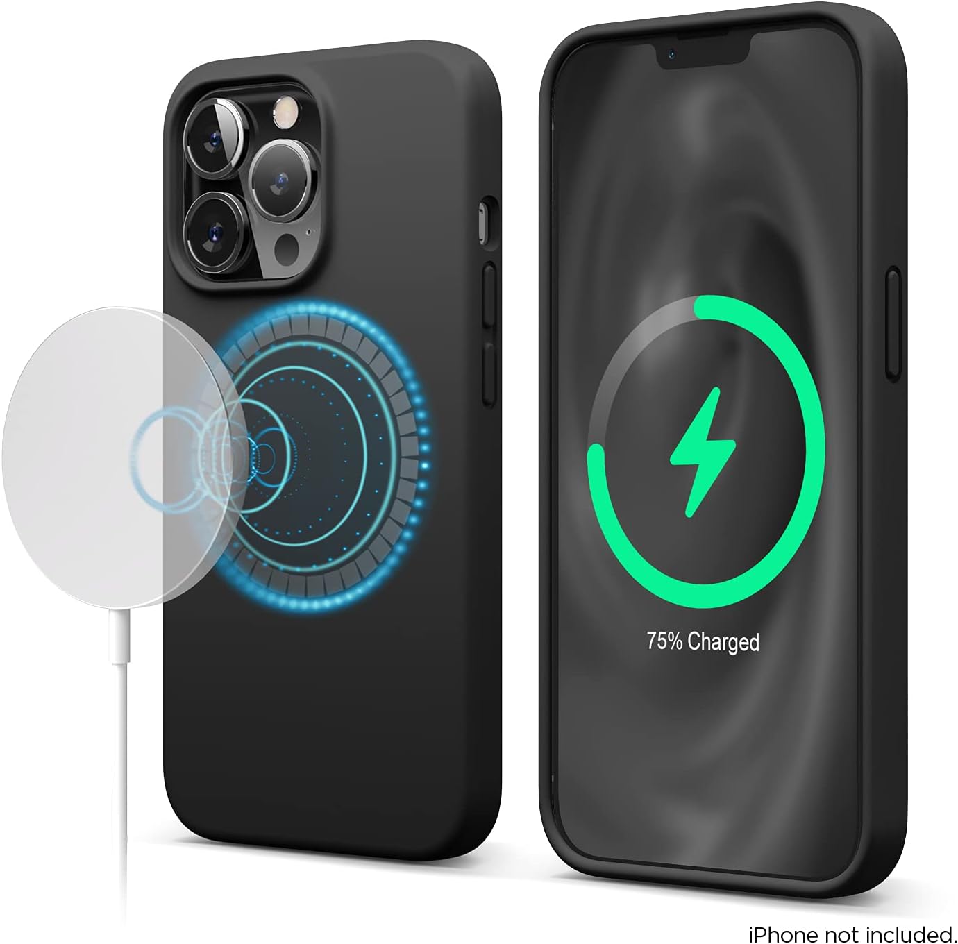 elago Funda magnética compatible con MagSafe y iPhone 13 Pro de 6.1 pulgadas, imanes integrados, silicona líquida, funda protectora, compatible con