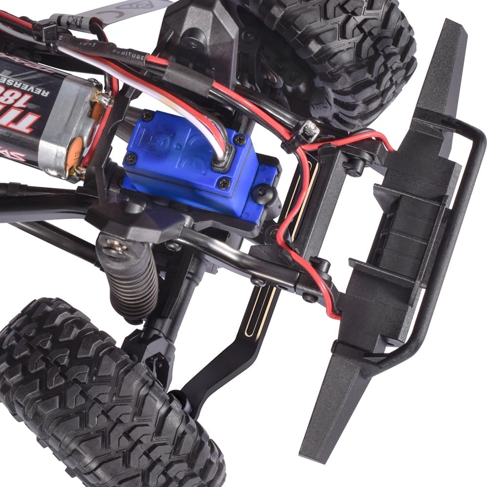 Bloques de ruedas de latón C-Hubs eje delantero para 118 RC Crawler TRX4M piezas de actualización contrapeso (negro, paquete de 2)