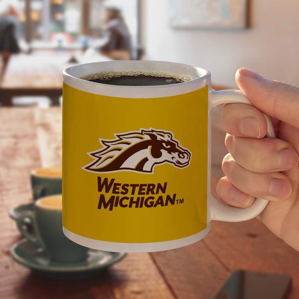 GRAPHICS & MORE Taza de café de cerámica con logotipo de la Universidad de Western Michigan, novedosa taza de regalo para café, té y bebidas