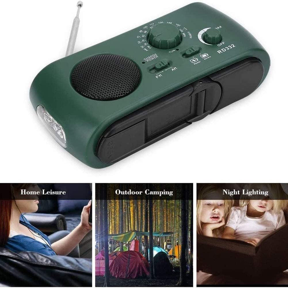 Radios portátil Am FM emergencia energía solar manivela radio AMFMSW Radio de emergencia con linterna LED cargador de teléfono de emergencia