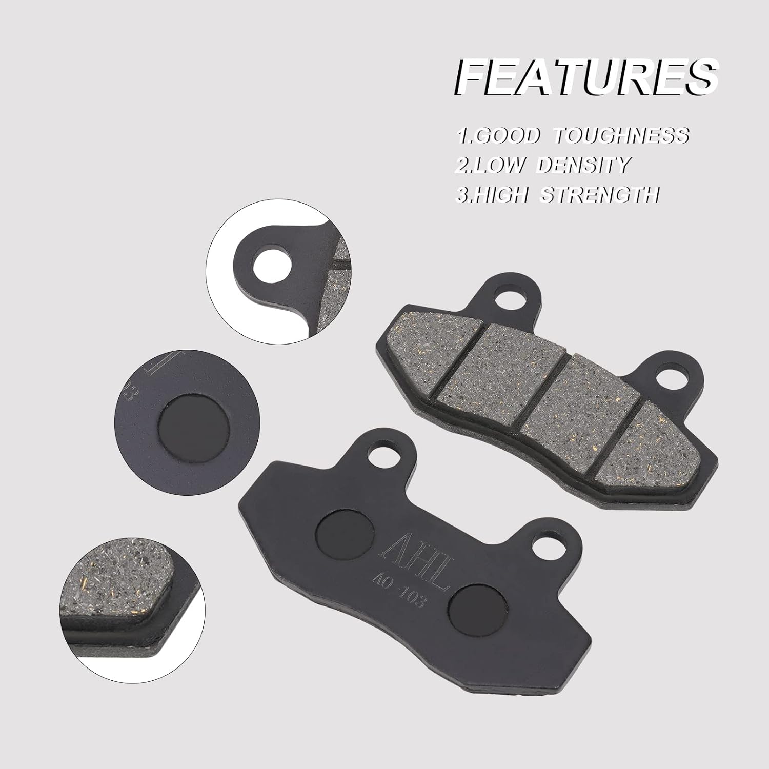 AHL Juego de pastillas de freno semimetálicas para HYOSUNG (ALPHA SPORTS) GT250 GT 250 Naked 2004-2005