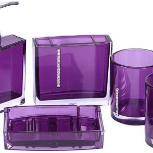 5PCSet de suministros de baño de acrílico, taza de baño, botella de cepillo de dientes, jabonera, accesorios de baño para el hogar, apartamento, 5PCSet de suministros de baño de acrílico, taza de baño, botella de cepillo de dientes, jabonera, accesorios de baño para el hogar, apartamento,