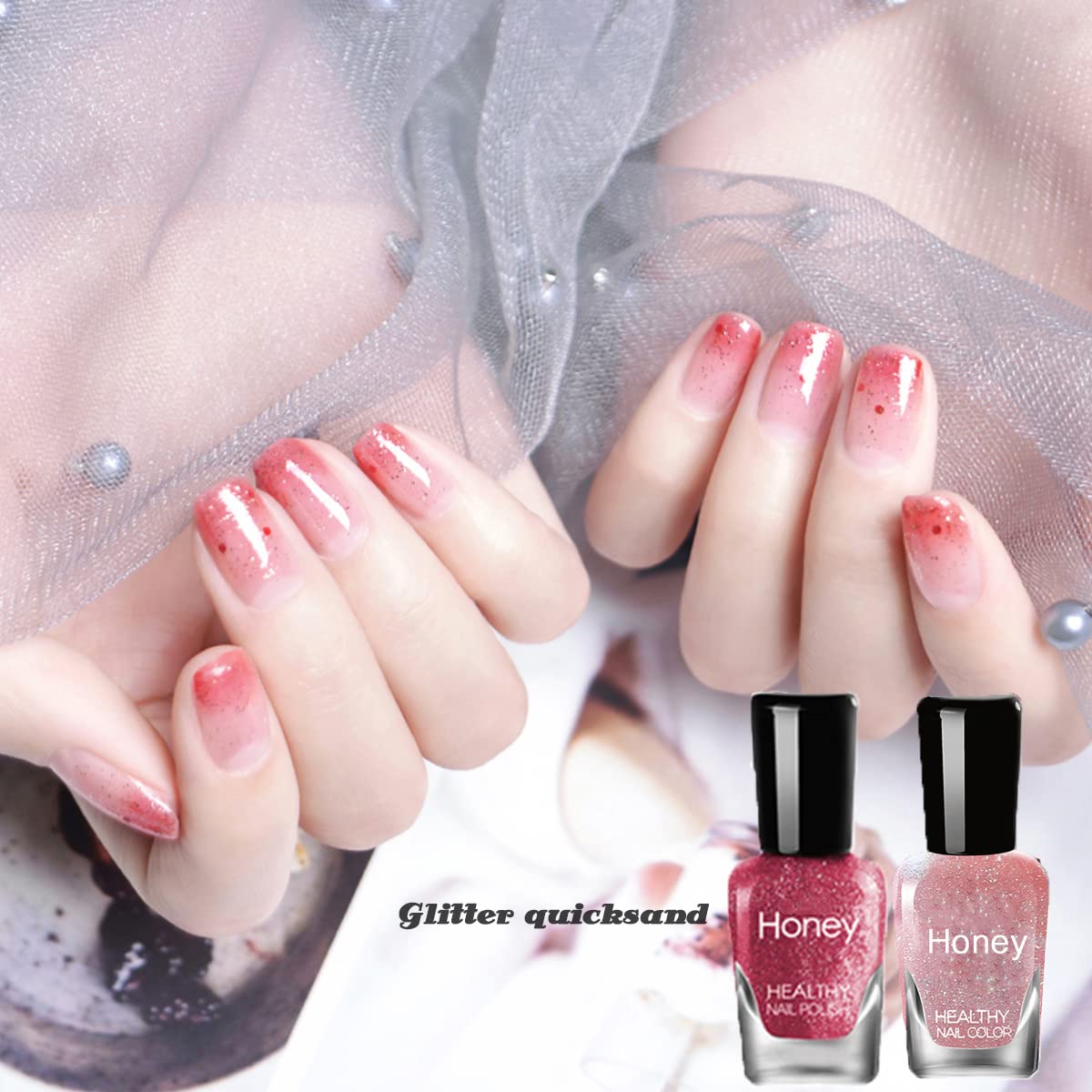 Juego de esmaltes de uñas no tóxicos, fácil de quitar y de secado rápido, juego de esmalte de uñas ecológico y orgánico a base de agua para mujeres,