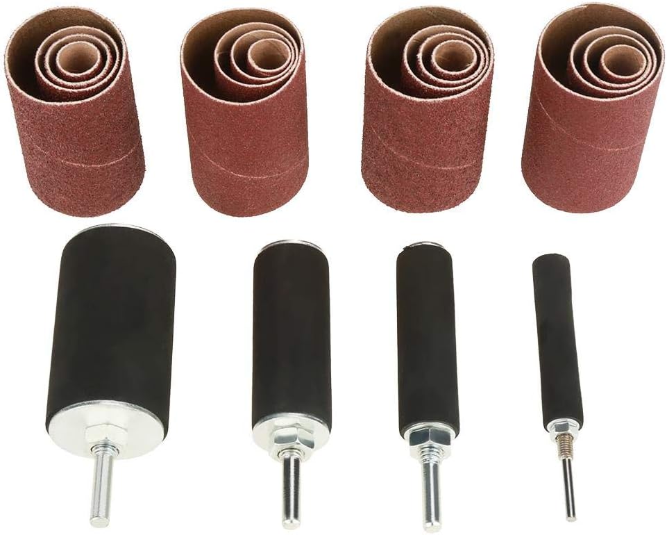 Kit de herramientas de lijadora de tambor de lijado de husillo con estuche para prensa de taladro 20 piezas